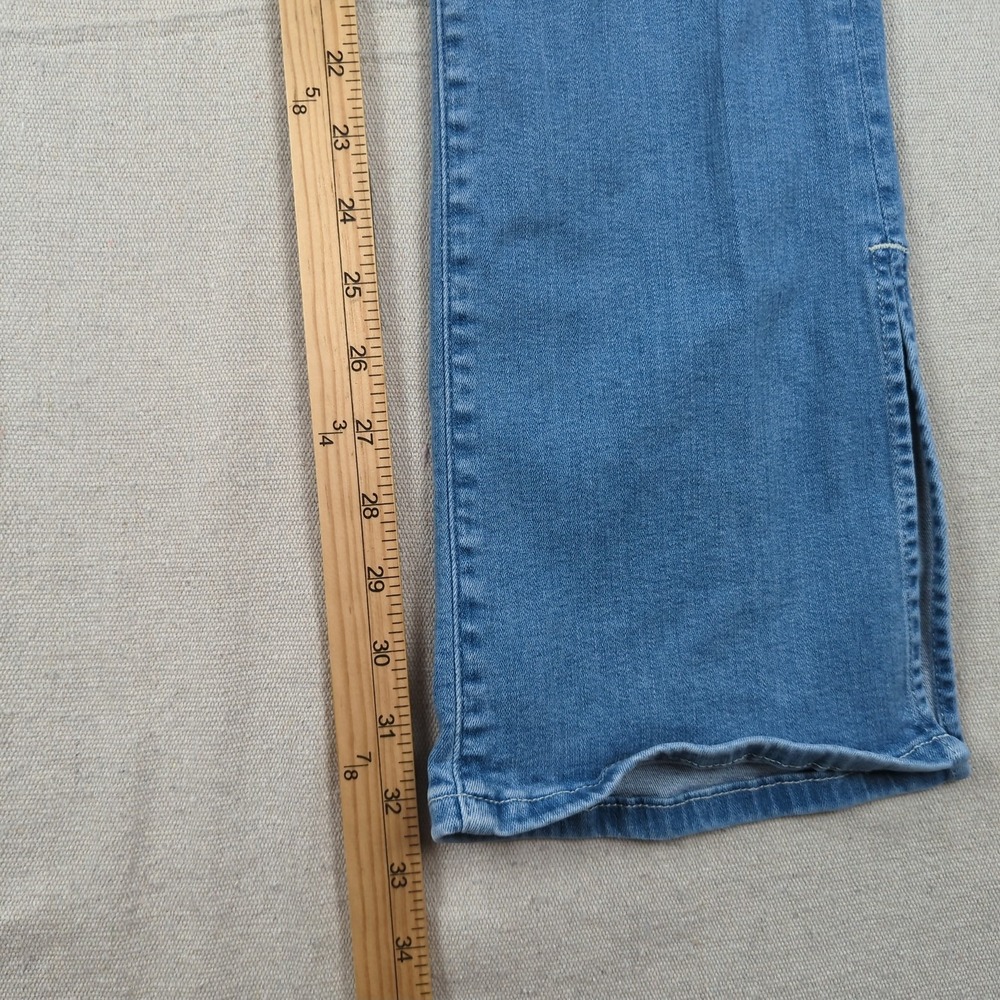 Frame Jeans Womens 28 Blue Le Super High Mini Boot Cut Stretch Split Cuff - Picture 6 of 16